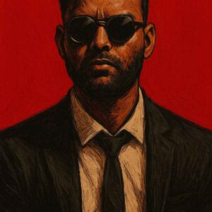 graphic novel style portrait